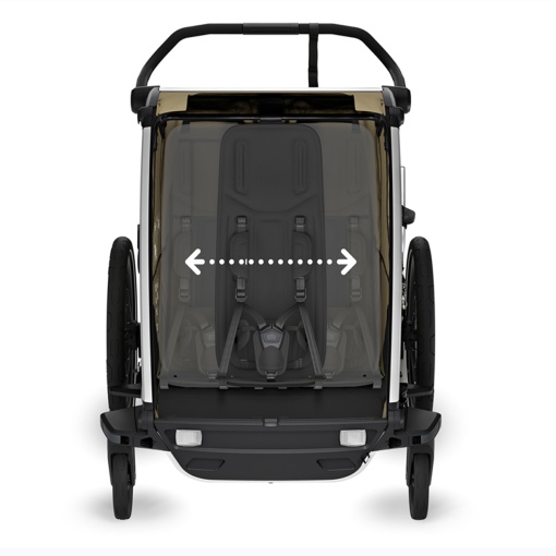 Carucior multisport double Thule Chariot Cross 2, Dark Slate - Img 6