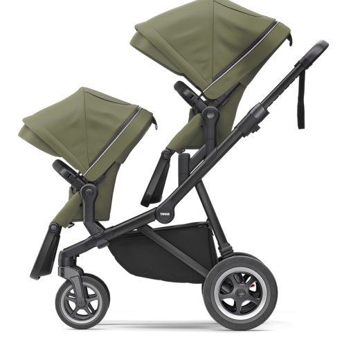 Carucior Thule SLEEK Cadru Negru si Copertina Soft Green (verde kaki) - Img 5