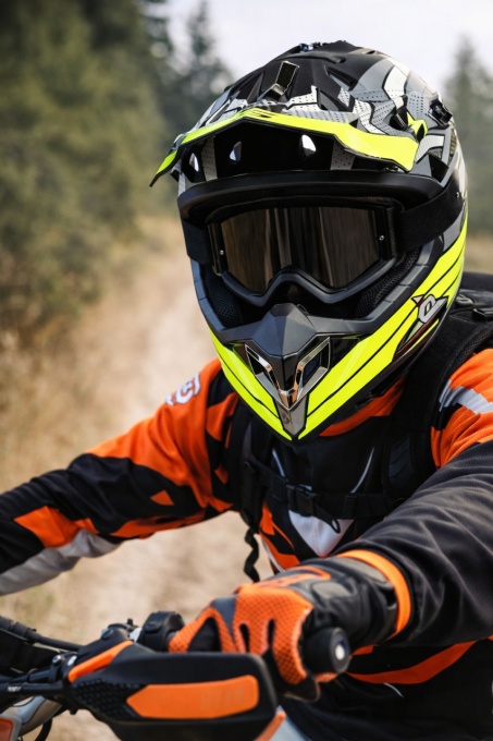 Casca ATV / Enduro SNON L (gri+verde) - Img 4