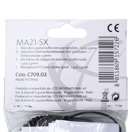 Casca cu microfon Midland MA21-SX cu 1 pin 2.5mm, buton PTT, pentru statii radio - Img 7