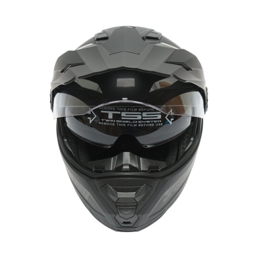 Casca motocross integrala negru mat cu viziera transparenta si ochelari de soare, marimea XL Lion Matt Black Breckner Germany - Img 4