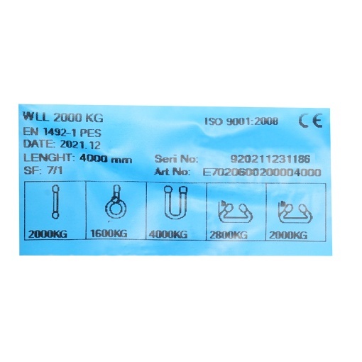 Chinga de ridicare 4mx50mm 2T - Img 3