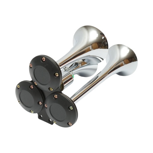 Claxon 3 trompete pentru compresor aer 12/24V - Img 3