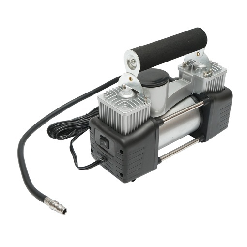 Compresor aer umflat roti 12V, 150PSI, 85l/min, 2 cilindrii, cablu 3m pentru priza bricheta auto - Img 2
