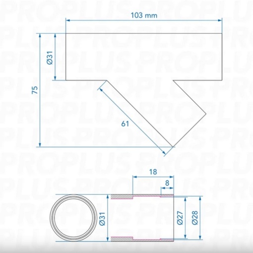 Conector conducta pentru apa tip Y in blister - Img 5