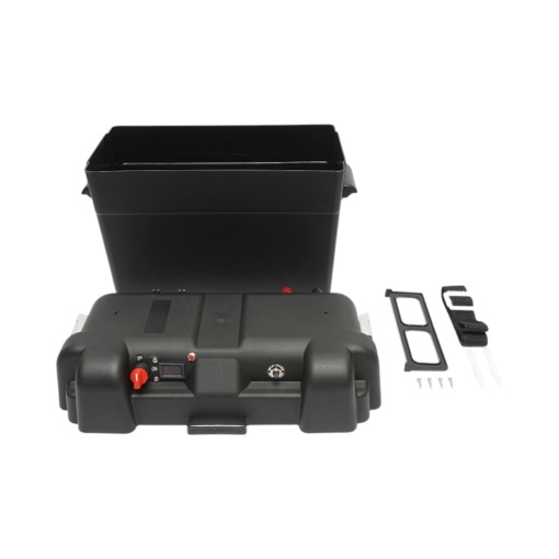 Cutie baterie auto cu voltmetru 12V, intrerupator alimentare 100A, siguranta 30A, priza bricheta, afisaj LCD, 2xUSB 360x180x235mm - Img 3