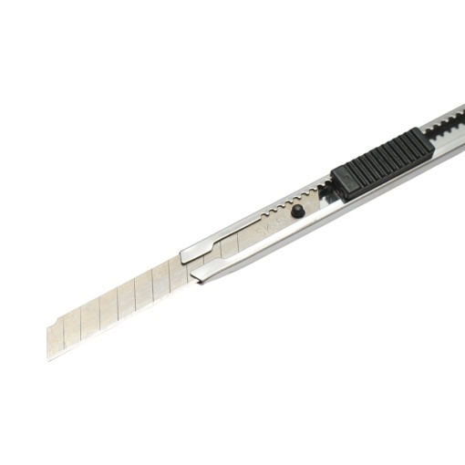 Cutit cutter profesional cu lama otel 9mm SK5, corp otel inoxidabil Crownman - Img 4