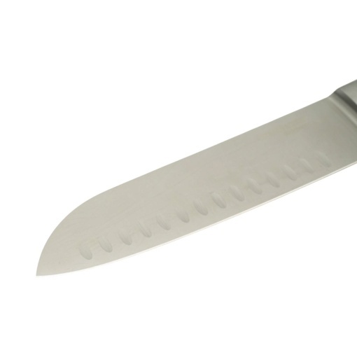 Cutit Santoku profesional 18cm, lama alveolata otel 5Cr15MoV, maner ABS negru Breckner Germany - Img 6