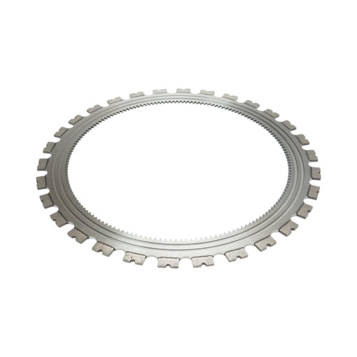 Disc inelar diamantat segmentat 410mm, 30 dinti, caneluri interioare antrenare pentru masina de taiat beton Breckner Germany - Img 2