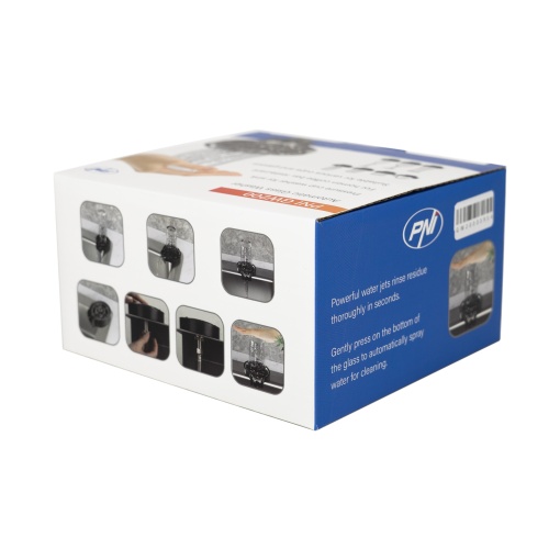 Dispozitiv spalare pahare PNI GW200 pentru bar, restaurant, bucatarie, clatire si spalare rapida, jet cu presiune, racord flexibil inclus, plastic ABS si otel inoxidabil, negru - Img 7