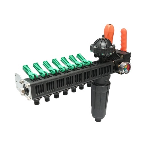 Distribuitor erbicidator cu 7 cai, filtru si manometru cu glicerina 25 bar - Img 4