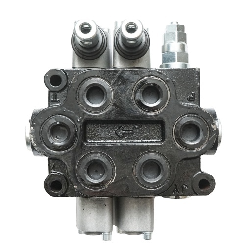 Distribuitor hidraulic cu 2 manete 150 Bar, debit 80L/min M22x1.5mm pentru Tractor Forestier si Graifer - Img 5