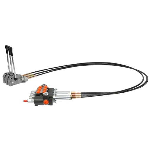 Distribuitor hidraulic cu 3 manete, lungime cablu 2.5m presiune 250 bar debit 40L/min Breckner Germany - Img 2