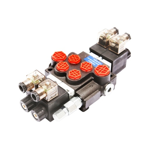Distribuitor hidraulic P40 electromagnetic cu 2 cai, 12V Breckner Germany - Img 3