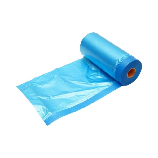 Folie protectie vopsit si zugravit cu banda adeziva albastra 1100mm x 25m HighPower - Img 3