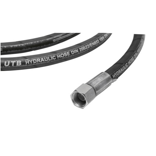 Furtun presiune 2SN DN10 sertizat cu capete fixate hidraulic L = 2700 mm (Reductie M20X20) - Img 4