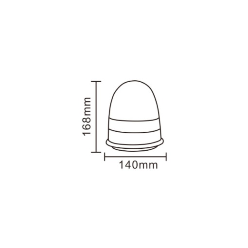 Girofar auto 12V/24V orange cu 16 LED-uri de 3W - Img 3