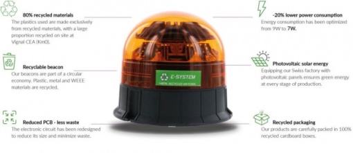 Girofar LED ecologic cu efect dublu flash VIGNAL - Img 2
