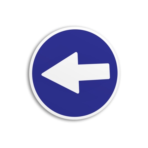 Indicator autocolant obligatoriu stanga