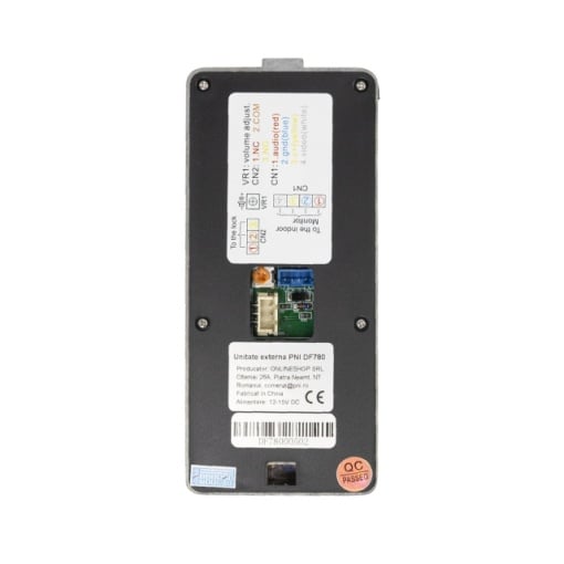 Interfon video PNI DF780 cu 1 monitor, ecran 7 inch 1080p, slot card, IP65, comanda 2 porti, inregistrare miscare eveniment,comexiune maxim 4 monitoare, 2 unitati externe si 2 camere CCTV - Img 7