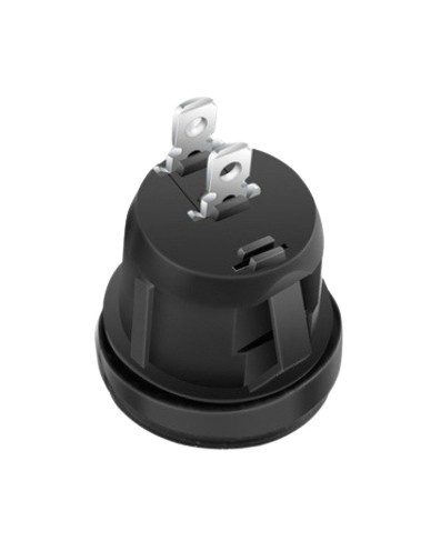 Intrerupator circular, negru 12V, waterproof - Img 2