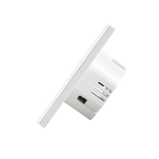 Intrerupator dublu cu touch PNI SH202 din sticla, alb cu LED indicator - Img 4