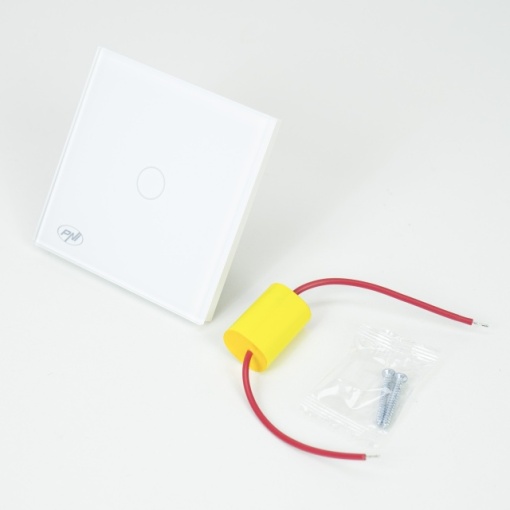 Intrerupator inteligent cu touch PNI SafeHome PT101L WiFi, 600W, control prin aplicatia Tuya Smart, compatibil cu Alexa si Google Assistant - Live Wire, fara nul - Img 4