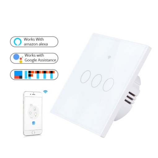 Intrerupator inteligent triplu cu touch PNI SafeHome PT303 WiFi, 10A, comanda prin internet, aplicatie de mobil Tuya Smart, integrare in scenarii si automatizari smart cu alte produse compatibile Tuya - Img 6