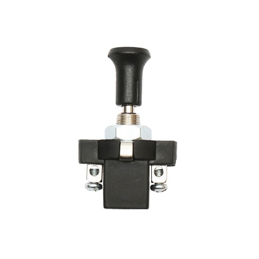 Intrerupator scurt on-off 12V/5A pull switch cu piulita prindere metalica Breckner Germany - Img 3