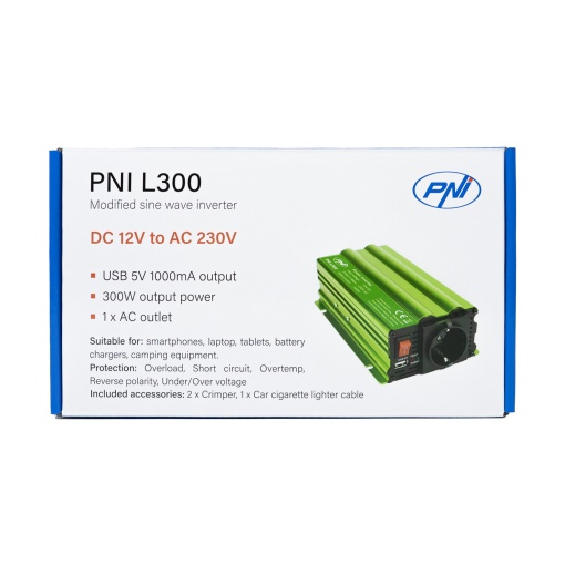 Invertor de tensiune PNI L300 alimentare 12V iesire 230V 300W - Img 11