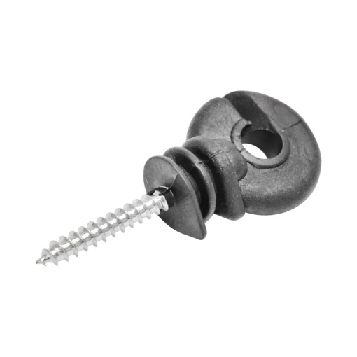 Izolator inelar premium material ABS calitate superioara negru lucios gard electric 88x38mm Breckner Germany - Img 3