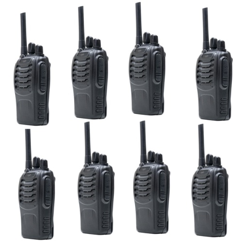 Kit 8 statii radio portabile PNI PMR R40 PRO acumulatori, incarcatoare si casti incluse - Img 2
