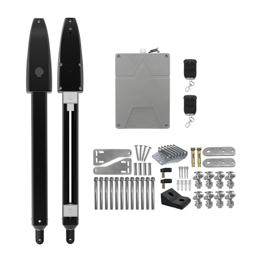 Kit automatizare porti batante PNI MAB410S cu 2 motoare telecomenzi si panou de control lungime poarta 2 x 4m max greutate poarta max 350Kg - Img 2
