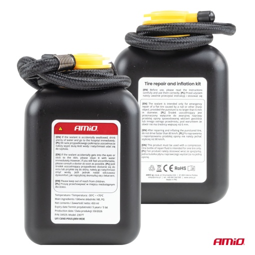 Kit reparatie anvelopa cu compresor 12V Amio - Img 8