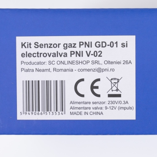 Kit Senzor gaz PNI GD-01 si electrovalva PNI V-02 cod 2014172 - Img 8