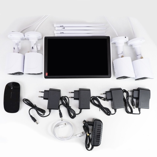 Kit supraveghere video PNI House WiFi663 NVR cu LCD si 4 camere wireless de exterior 3MP, P2P, IP66 - Img 3