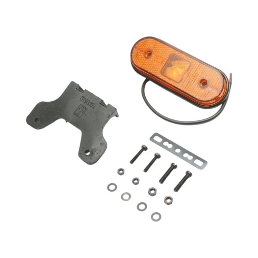 Lampa gabarit laterala ovala LED 24V galbena cu suport 118x46x19mm Breckner Germany - Img 2