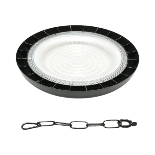 Lampa industriala LED UFO High-Bay 100W, 100-265V, 6500K, 12000lm pentru hale, depozite 290x32mm IP65 Breckner Germany - Img 3