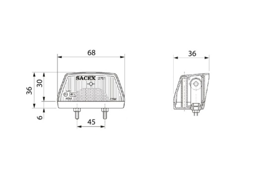 Lampa pentru placuta de inmatriculare Vignal - Img 2