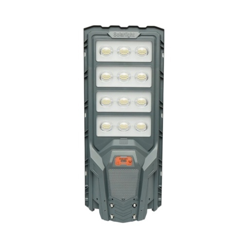 Lampa solara LED iluminat stradal 500W cu panou solar 25W, baterie LiFePO4 20000mAh, senzor miscare, telecomanda, prindere stalp IP65 Breckner Germany - Img 2