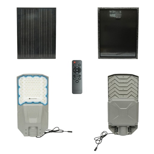 Lampa solara LED iluminat stradal 500W cu panou solar 50W, baterie LiFePO4 55000mAh, telecomanda si suport prindere Breckner Germany - Img 3