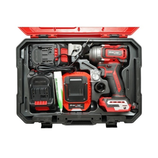 Masina de insurubat cu impact 1/2 inch 500W, 2 acumulatori 21V, 4Ah Li-ion, LED, Brushless, 450Nm, 0-1800/2400rpm Breckner Germany - Img 3