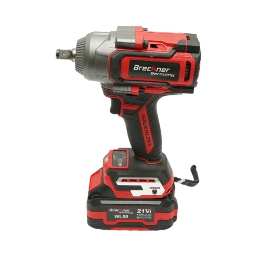 Masina de insurubat cu impact 1/2 inch 900W, 2 acumulatori 21V, 4Ah Li-ion, LED, Brushless, 1100Nm, 0-1400/1900/2400rpm Breckner Germany - Img 7