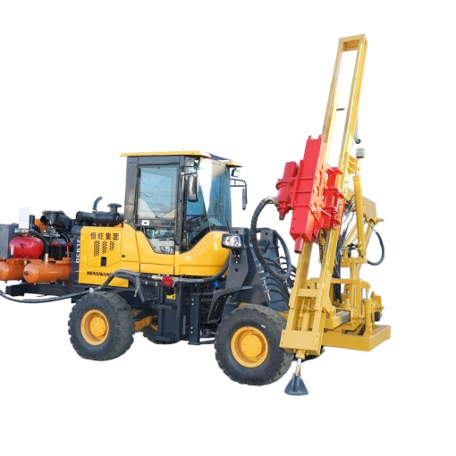 Masina pentru batut si infiletat stalpi, 55 kw hidraulic, cu compresor - Img 4