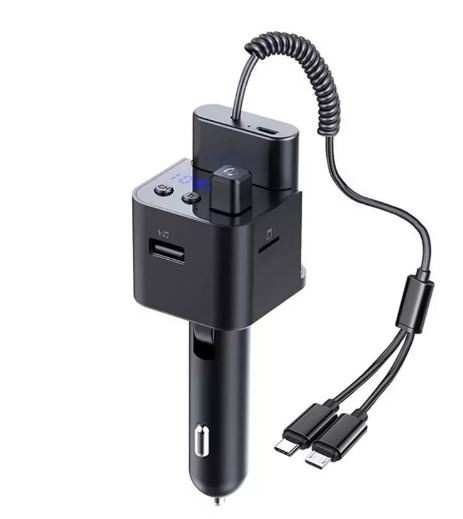 Modulator auto FM cu Incarcator 3.1A si baterie externa 800mAh - Img 2