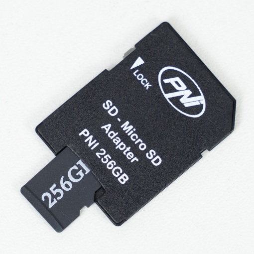 Pachet 2 bucati card de memorie MicroSD PNI 256GB cu adaptor SD Clasa 10, 80 Mb/s, V30 - Img 2