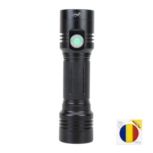 Pachet lanterna dubla PNI Adventure F200 din aluminiu cu LED, acumulator 4000mAh si Sticky Pad Drapel inclus - Img 21