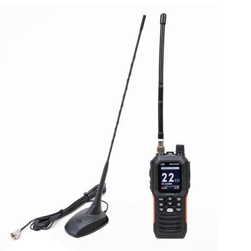 Pachet statie radio CB portabila PNI Escort HP 102 multi standard, 4W, 12V-24V, AM-FM cu antena CB PNI Extra 48 cu magnet - Img 9