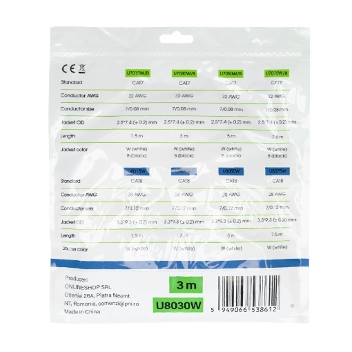 Pachet Switch PNI SW016, 16 x 10/100/1000 Mbps, Gigabit, carcasa metalica si patch 3m CAT8 PNI U8030W - Img 10