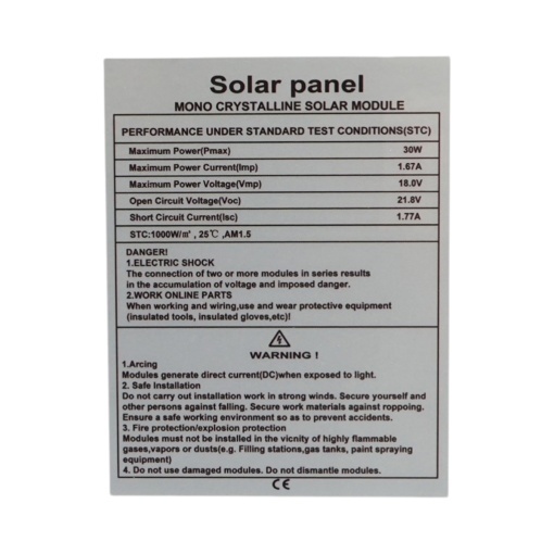 Panou solar 30W fotovoltaic monocristalin 420x405x25mm Breckner Germany - Img 6